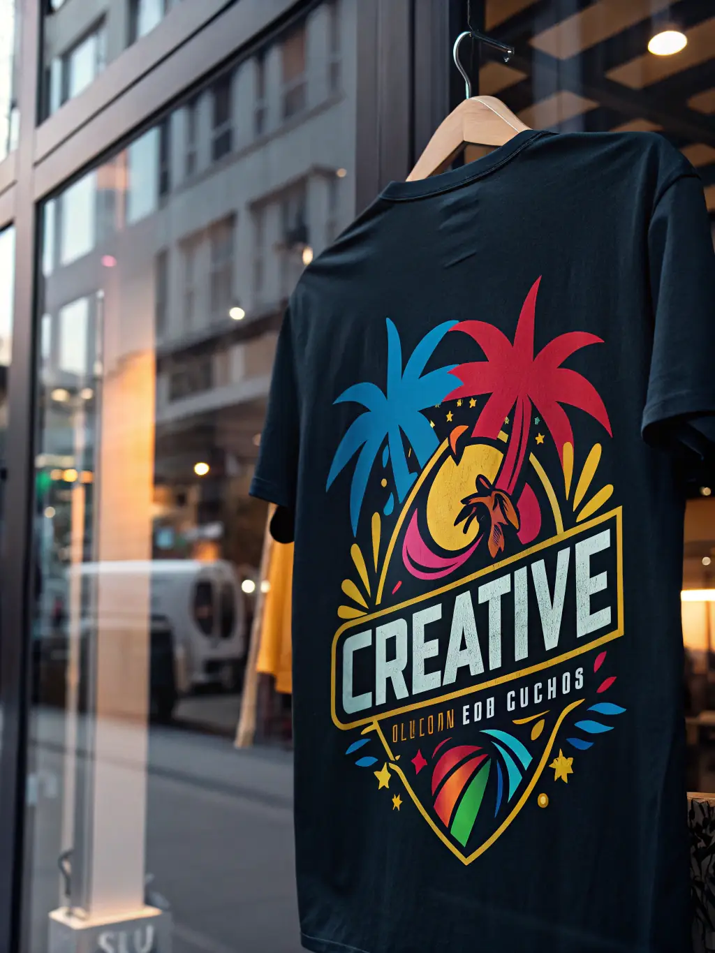 A vibrant and modern logo design concept displayed on a digital screen, showcasing Kellies Branding's creative branding services.